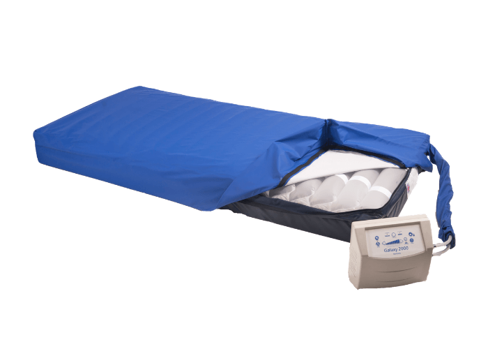 Mattress with cover unzipped